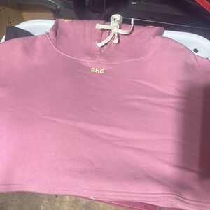 NWT Darc Sports Cropped Pink Hoodie